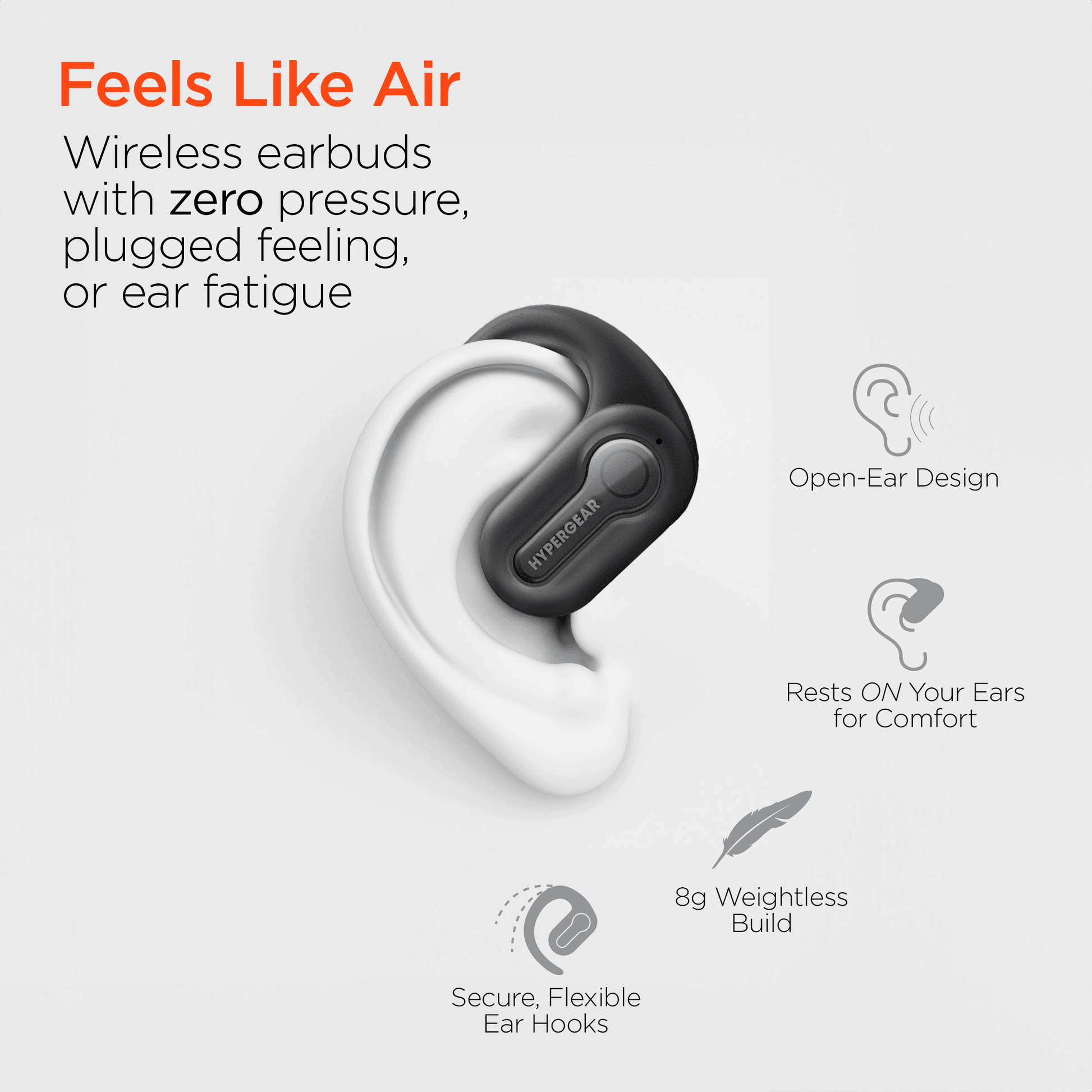 HyperGear AeroFlex 360 Open - Ear True Wireless Earbuds - DelightsDownSouth