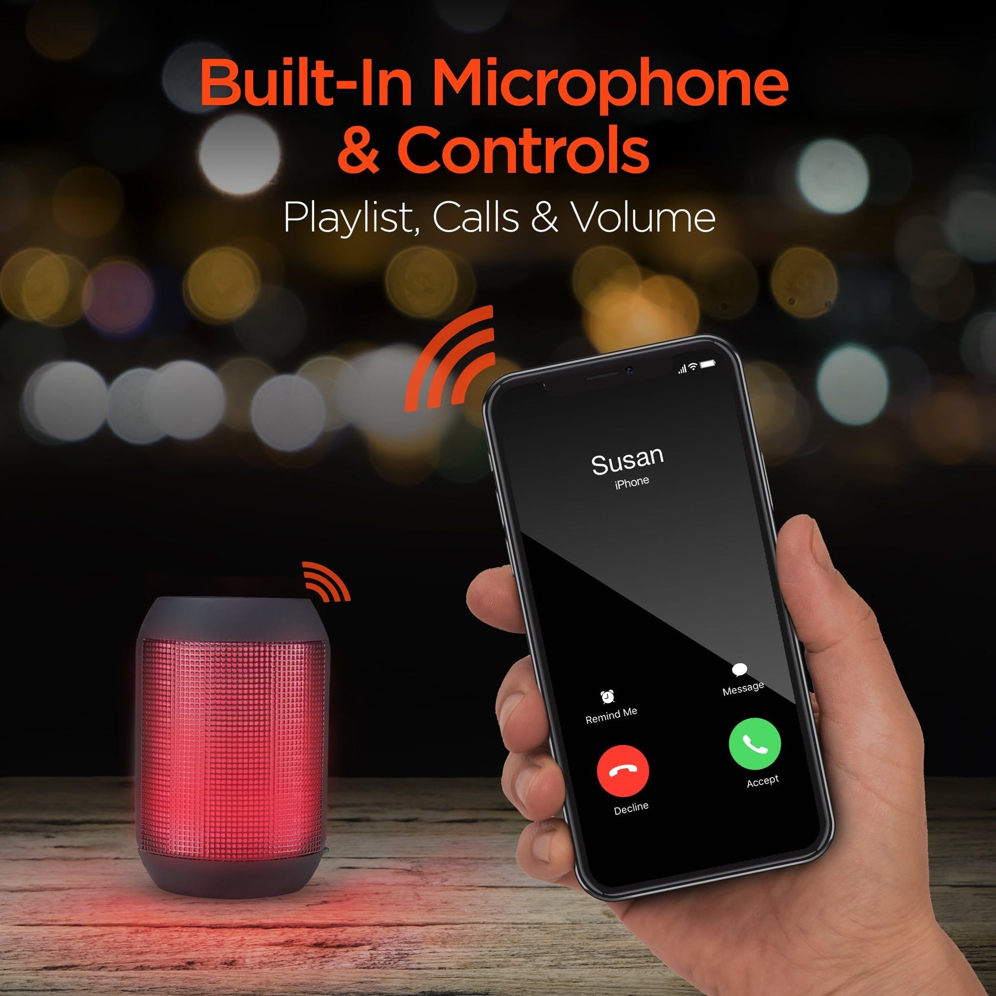 HyperGear Rave Mini Wireless LED Speaker - DelightsDownSouth