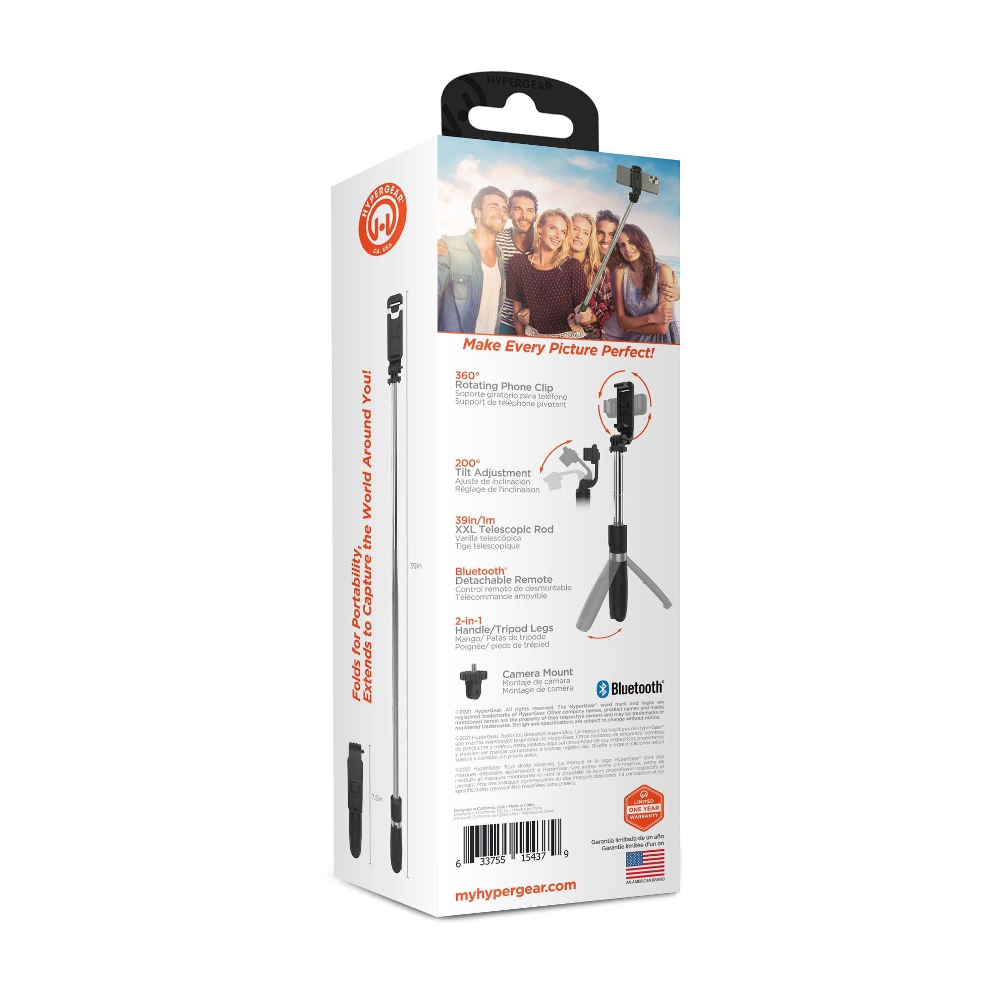 HyperGear SnapShot Wireless Selfie Stick + Tripod - DelightsDownSouth