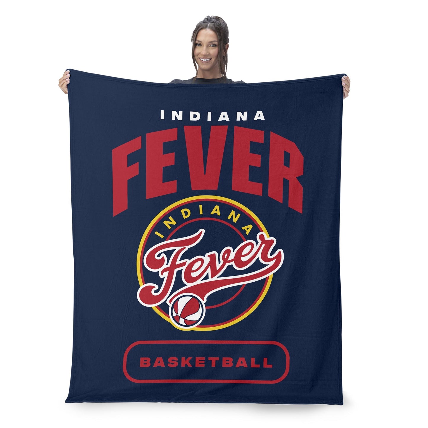 Indiana Fever WNBA High Block Silk Touch Throw Blanket 50 x 60 inches - DelightsDownSouth