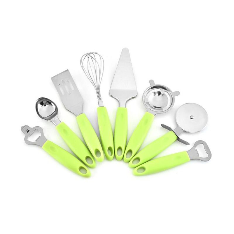 Kitchen Utensils Set 8 pieces Stainless Steel with Silicone Handle Non Stick Kitchenware Set Home Kitchen Tools Gadgets - DelightsDownSouth