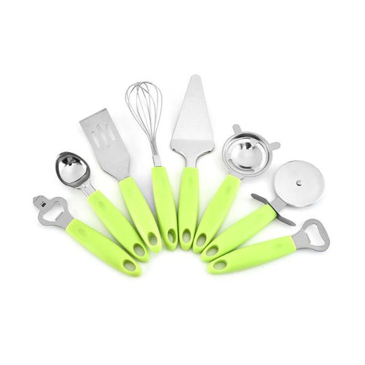 Kitchen Utensils Set 8 pieces Stainless Steel with Silicone Handle Non Stick Kitchenware Set Home Kitchen Tools Gadgets - DelightsDownSouth