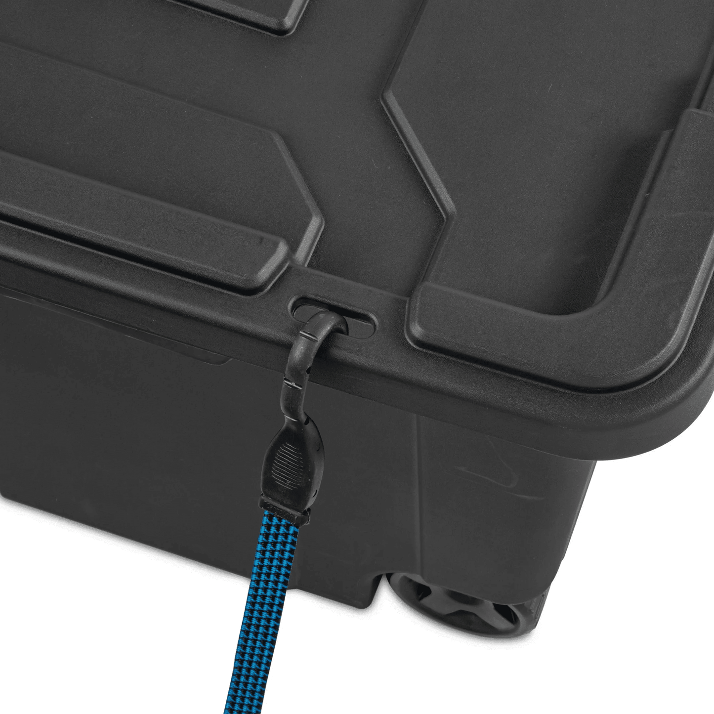 Large Wheeled Industrial Storage Bin, 40 Gallon Rugged Plastic Storage Tote with Latch Lid and Pull Handle, 2 Pack - DelightsDownSouth