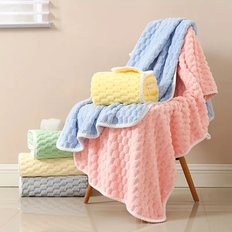 "Lifetime Durability Waffle Bath Towels - Commercial - Quality Microfiber That Lasts 300+ Washes Without Pilling or Stiffening" - DelightsDownSouth