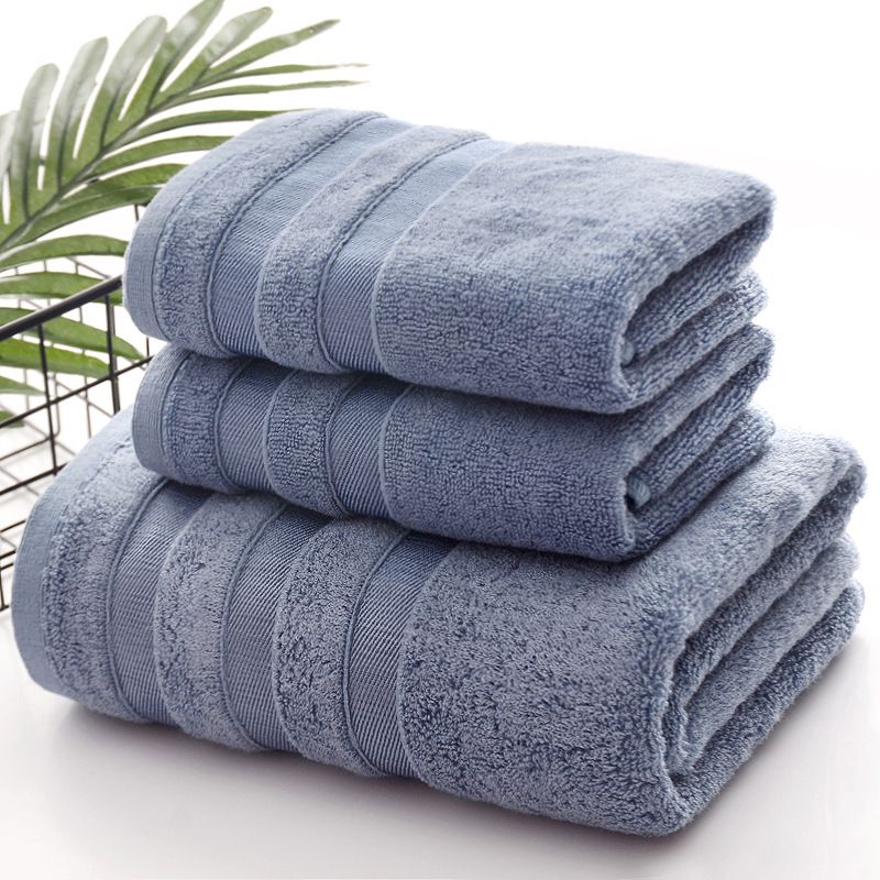 Linen Bath Towel Set 3 Pieces Soft and Absorbent; Premium Quality 100% Cotton 1 Bath Towel 1 Hand Towel 1 Washcloth - DelightsDownSouth