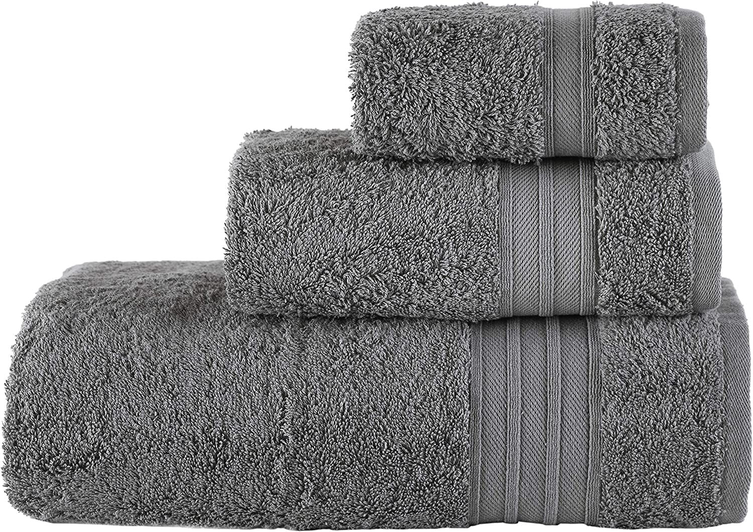 Linen Bath Towel Set 3 Pieces Soft and Absorbent; Premium Quality 100% Cotton 1 Bath Towel 1 Hand Towel 1 Washcloth - DelightsDownSouth