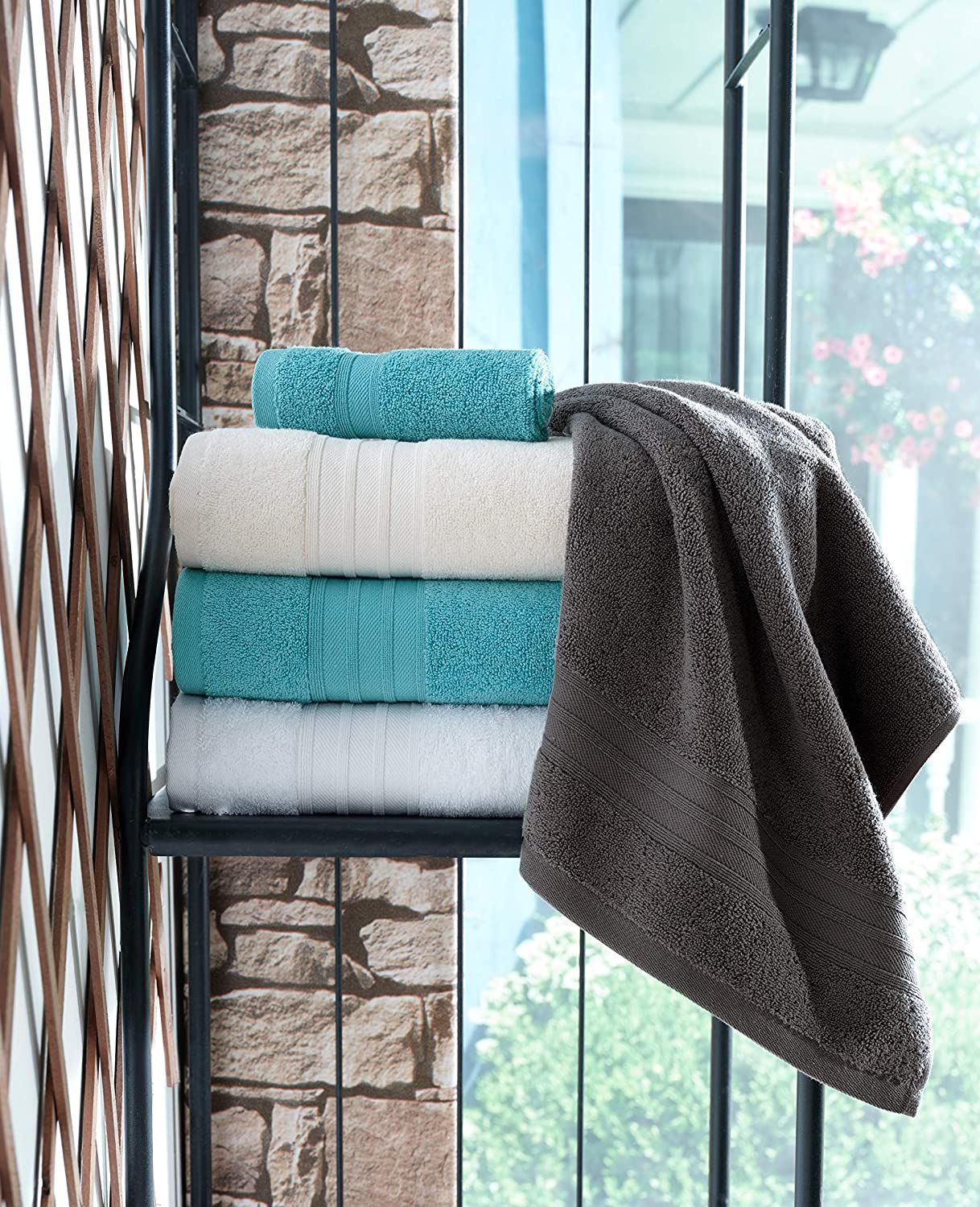 Linen Bath Towel Set 3 Pieces Soft and Absorbent; Premium Quality 100% Cotton 1 Bath Towel 1 Hand Towel 1 Washcloth - DelightsDownSouth