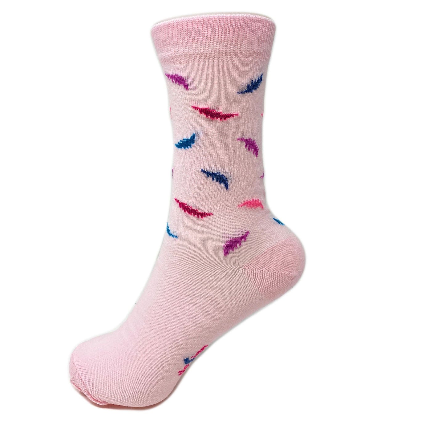 Luxury Combed Cotton Crew Socks for Women Colorful Casual Socks 6 Pairs - DelightsDownSouth