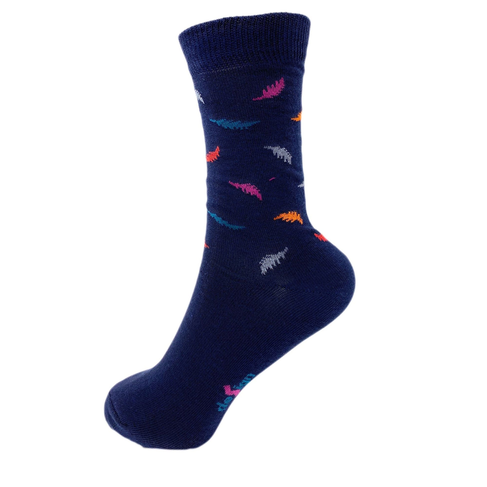 Luxury Combed Cotton Crew Socks for Women Colorful Casual Socks 6 Pairs - DelightsDownSouth