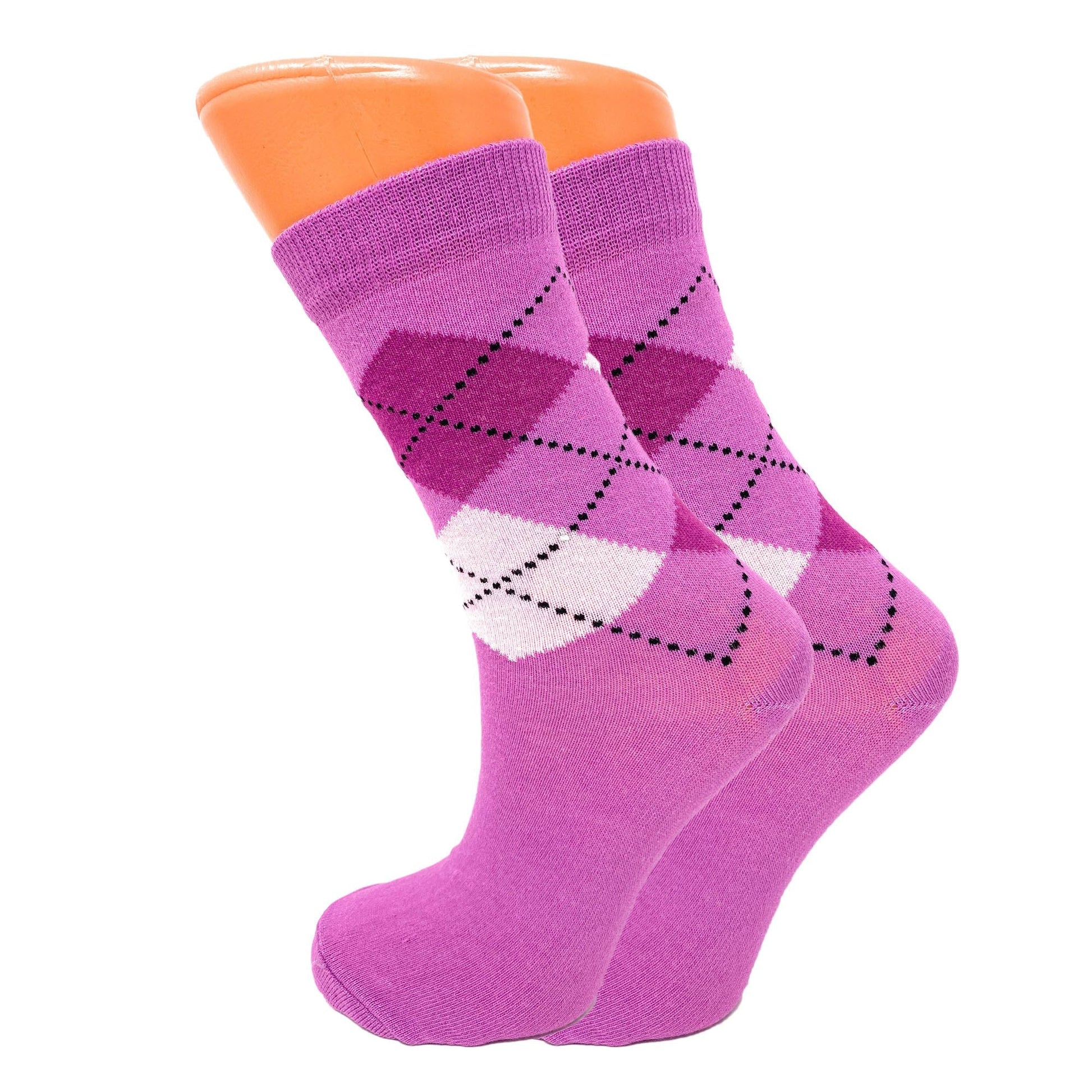 Luxury Combed Cotton Crew Socks for Women Colorful Casual Socks 6 Pairs - DelightsDownSouth