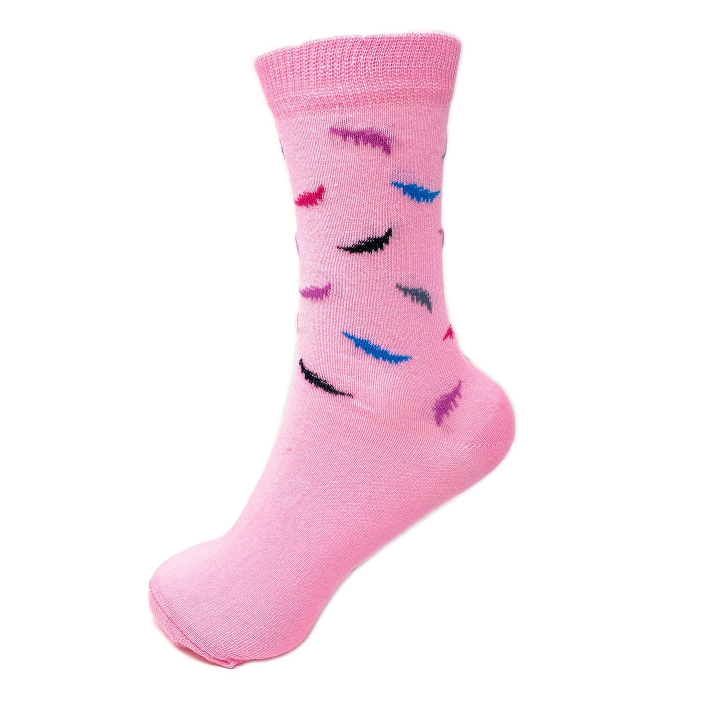Luxury Combed Cotton Crew Socks for Women Colorful Casual Socks 6 Pairs - DelightsDownSouth