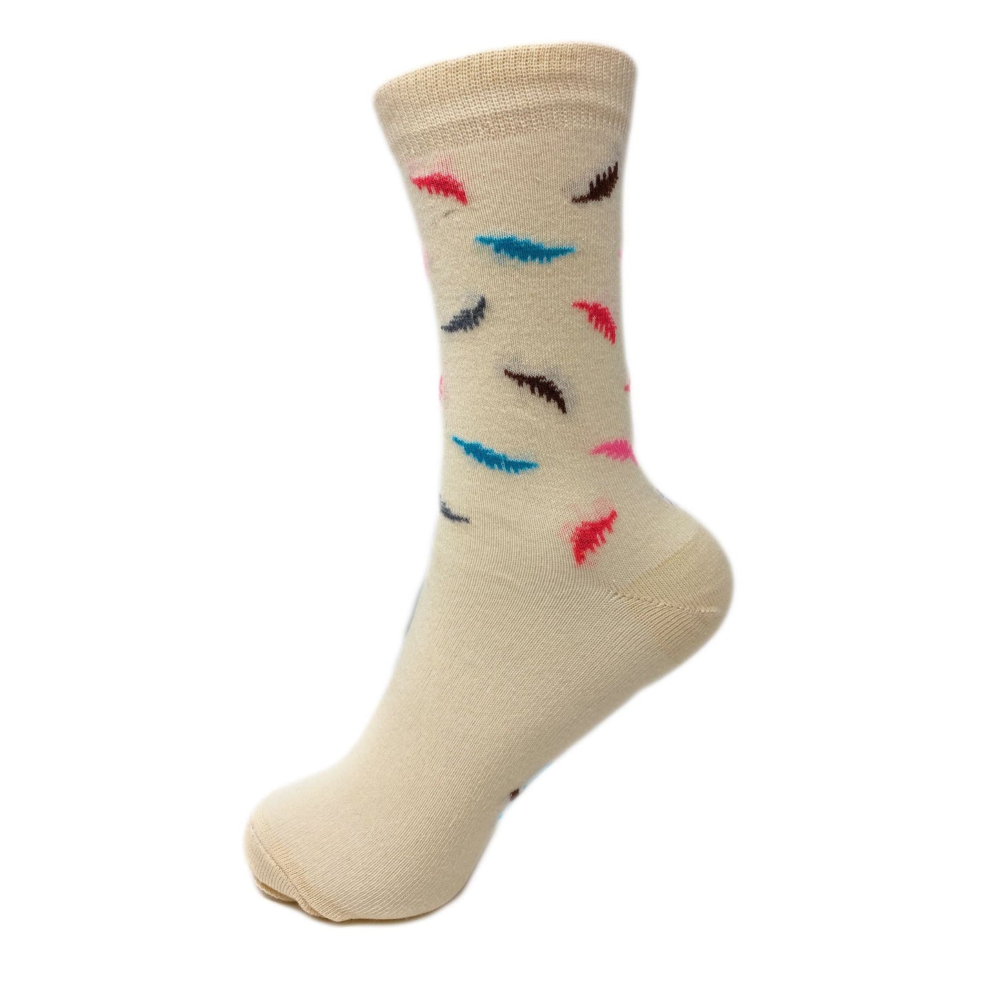 Luxury Combed Cotton Crew Socks for Women Colorful Casual Socks 6 Pairs - DelightsDownSouth