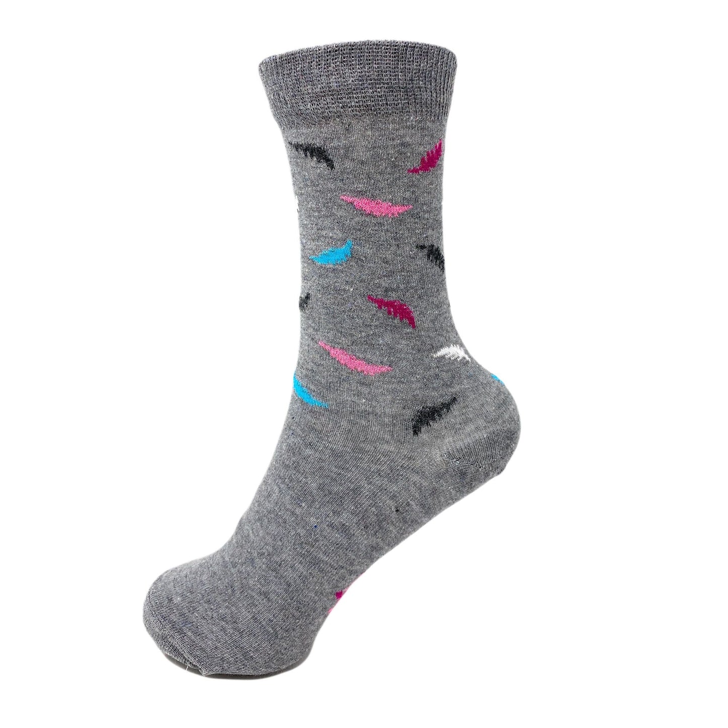 Luxury Combed Cotton Crew Socks for Women Colorful Casual Socks 6 Pairs - DelightsDownSouth