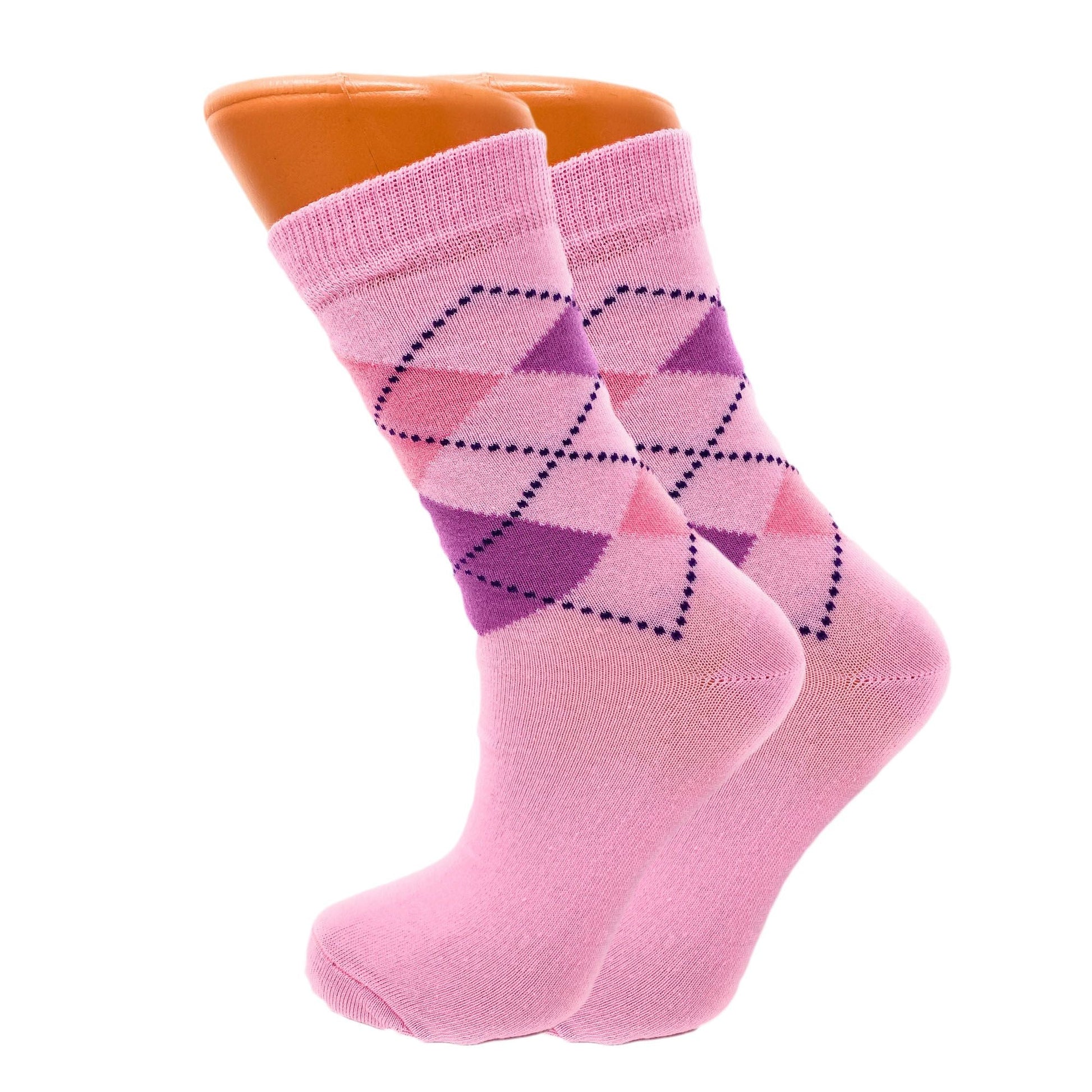 Luxury Combed Cotton Crew Socks for Women Colorful Casual Socks 6 Pairs - DelightsDownSouth