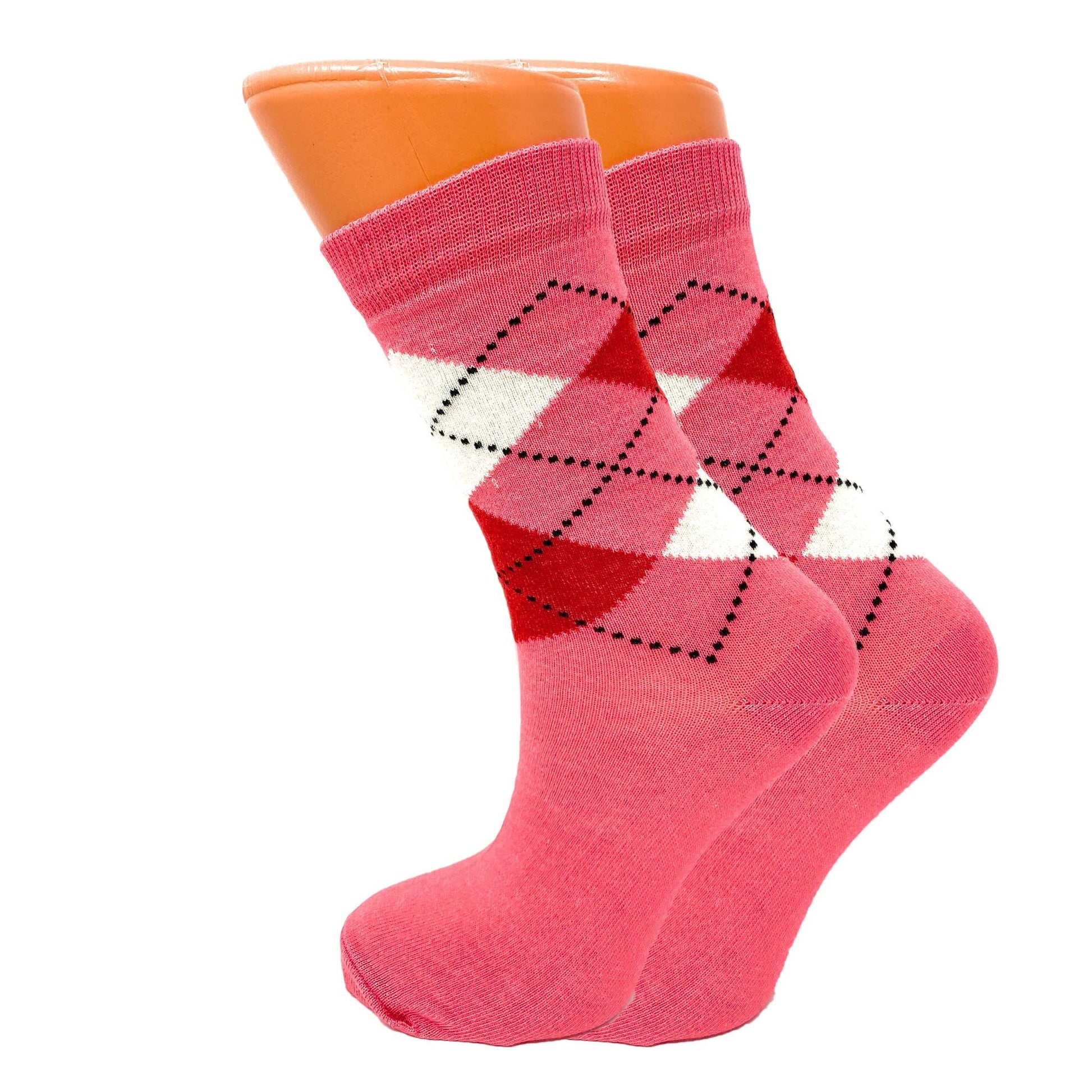 Luxury Combed Cotton Crew Socks for Women Colorful Casual Socks 6 Pairs - DelightsDownSouth