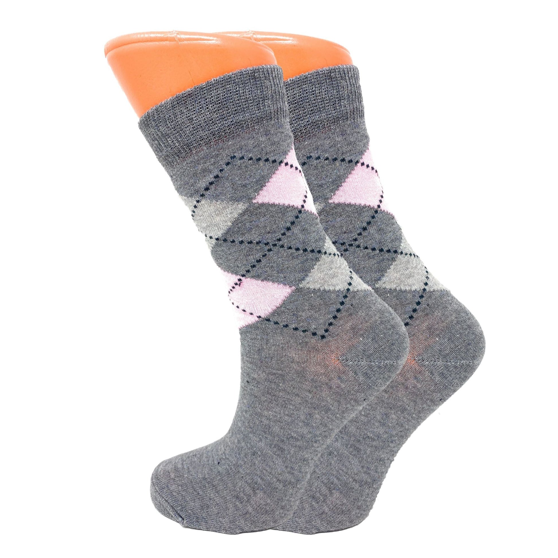 Luxury Combed Cotton Crew Socks for Women Colorful Casual Socks 6 Pairs - DelightsDownSouth