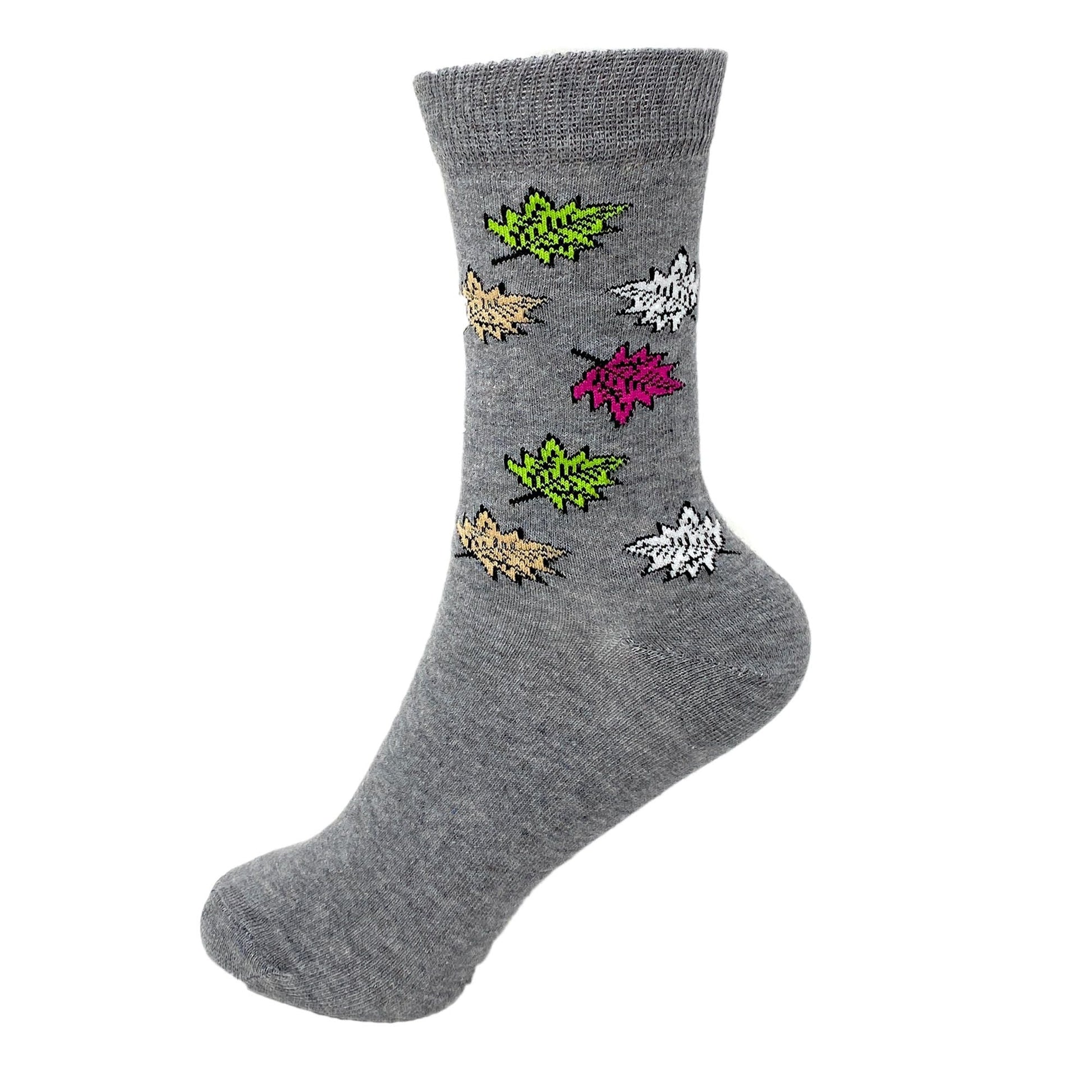 Luxury Combed Cotton Crew Socks for Women Colorful Casual Socks 6 Pairs - DelightsDownSouth