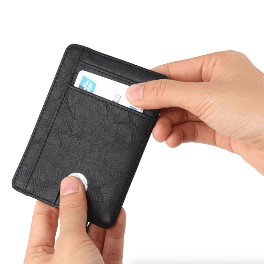 Mens Leather Slim Wallet Credit Card Holder RFID Blocking Pocket ID Money PU USA - DelightsDownSouth