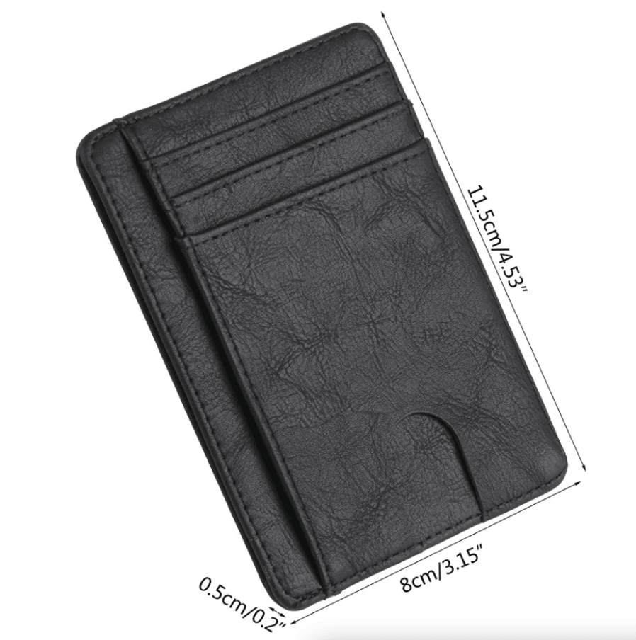 Mens Leather Slim Wallet Credit Card Holder RFID Blocking Pocket ID Money PU USA - DelightsDownSouth