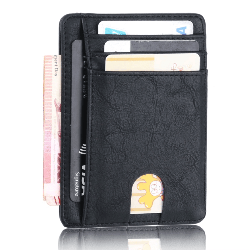 Mens Leather Slim Wallet Credit Card Holder RFID Blocking Pocket ID Money PU USA - DelightsDownSouth