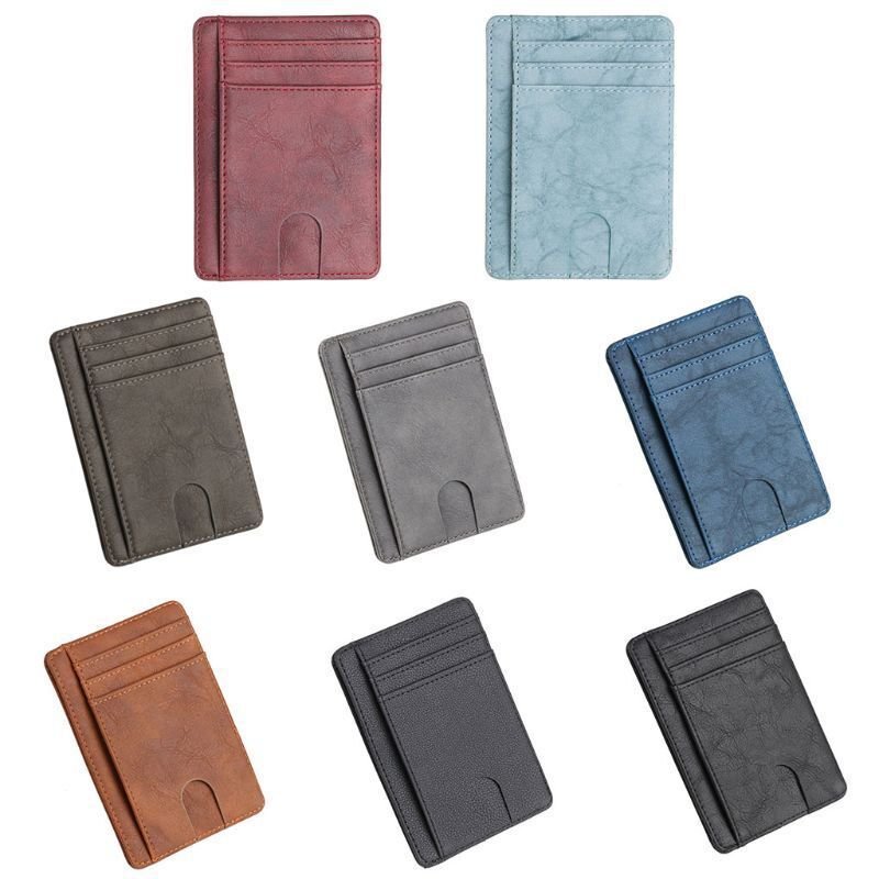 Mens Leather Slim Wallet Credit Card Holder RFID Blocking Pocket ID Money PU USA - DelightsDownSouth