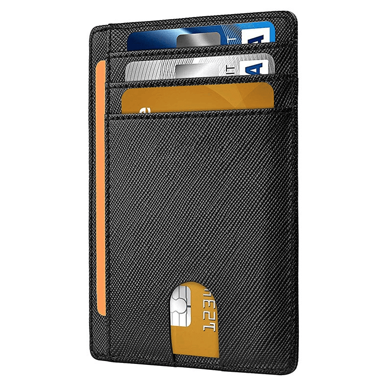 Mens Leather Slim Wallet Credit Card Holder RFID Blocking Pocket ID Money PU USA - DelightsDownSouth