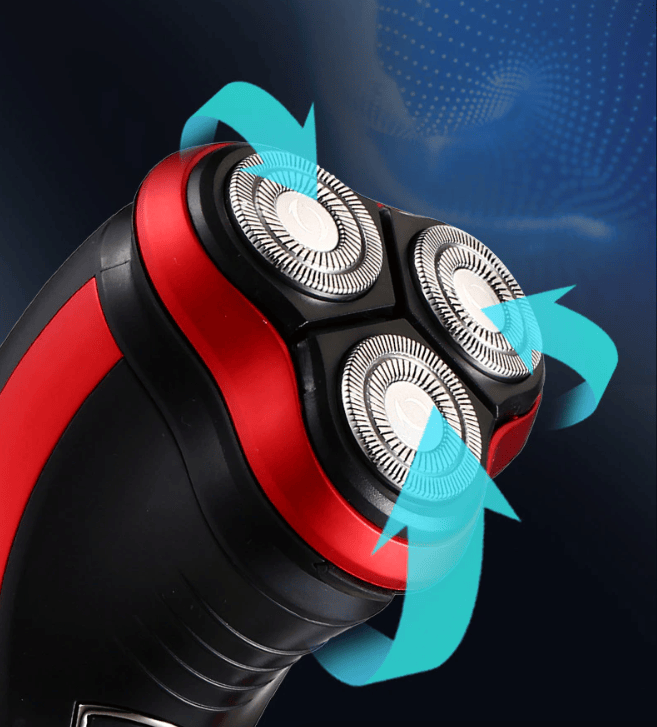 Men's Razor Rotary Waterproof Electric Shaver Pop - Up Trimmer Wet Dry Cordless - DelightsDownSouth