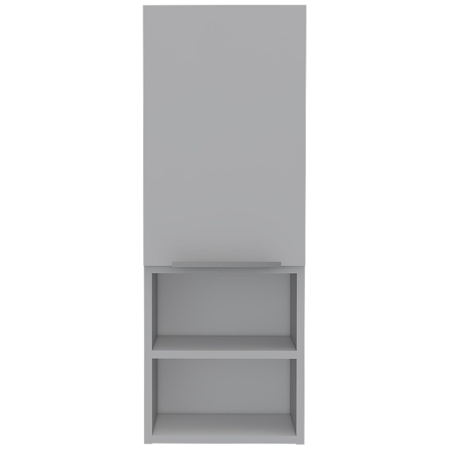 Mila Bathroom Cabinet; Two Internal Shelves; Two External Shelves; Single Door - White - DelightsDownSouth