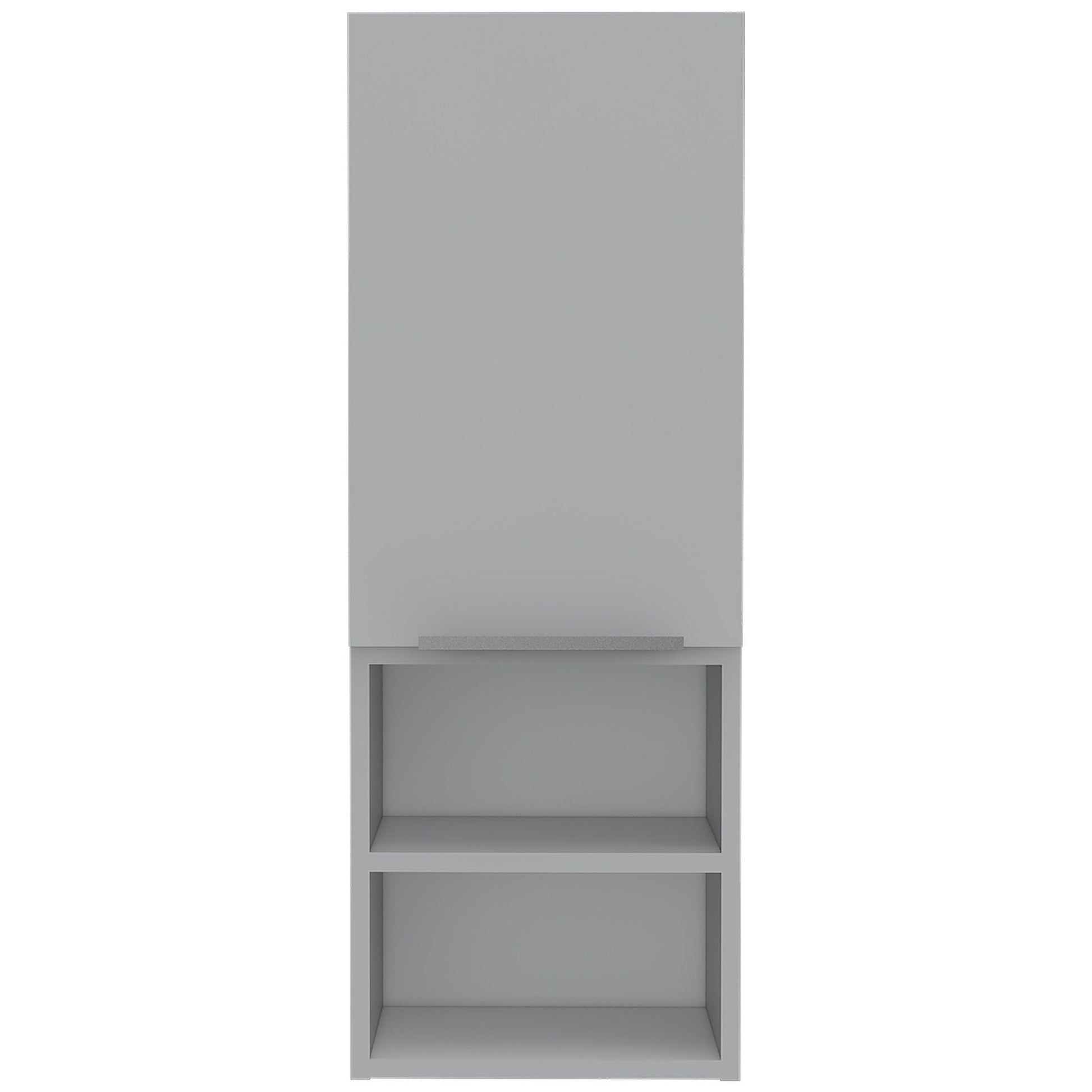 Mila Bathroom Cabinet; Two Internal Shelves; Two External Shelves; Single Door - White - DelightsDownSouth