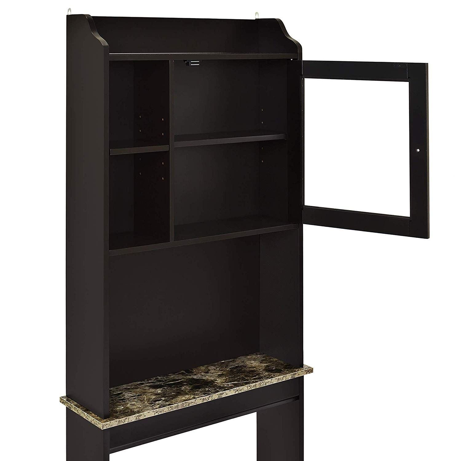 Modern Over The Toilet Space Saver Organization Wood Storage Cabinet for Home; Bathroom - Espresso - DelightsDownSouth