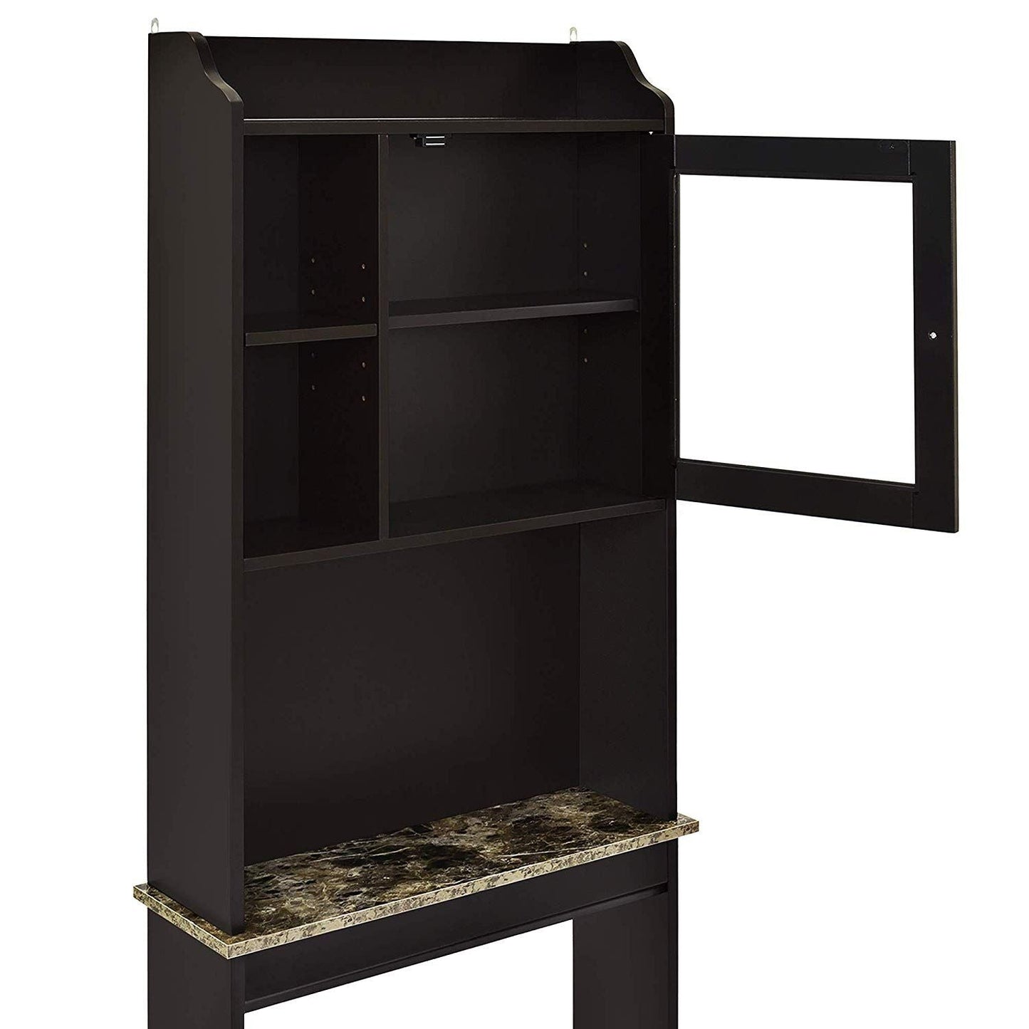 Modern Over The Toilet Space Saver Organization Wood Storage Cabinet for Home; Bathroom - Espresso - DelightsDownSouth