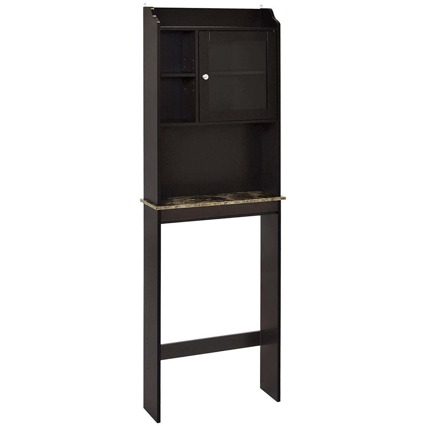 Modern Over The Toilet Space Saver Organization Wood Storage Cabinet for Home; Bathroom - Espresso - DelightsDownSouth