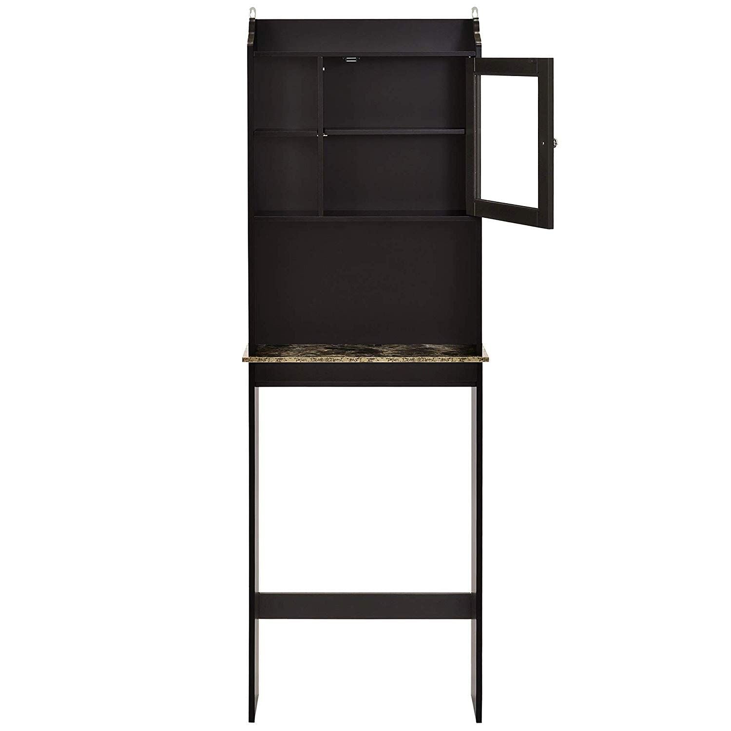 Modern Over The Toilet Space Saver Organization Wood Storage Cabinet for Home; Bathroom - Espresso - DelightsDownSouth