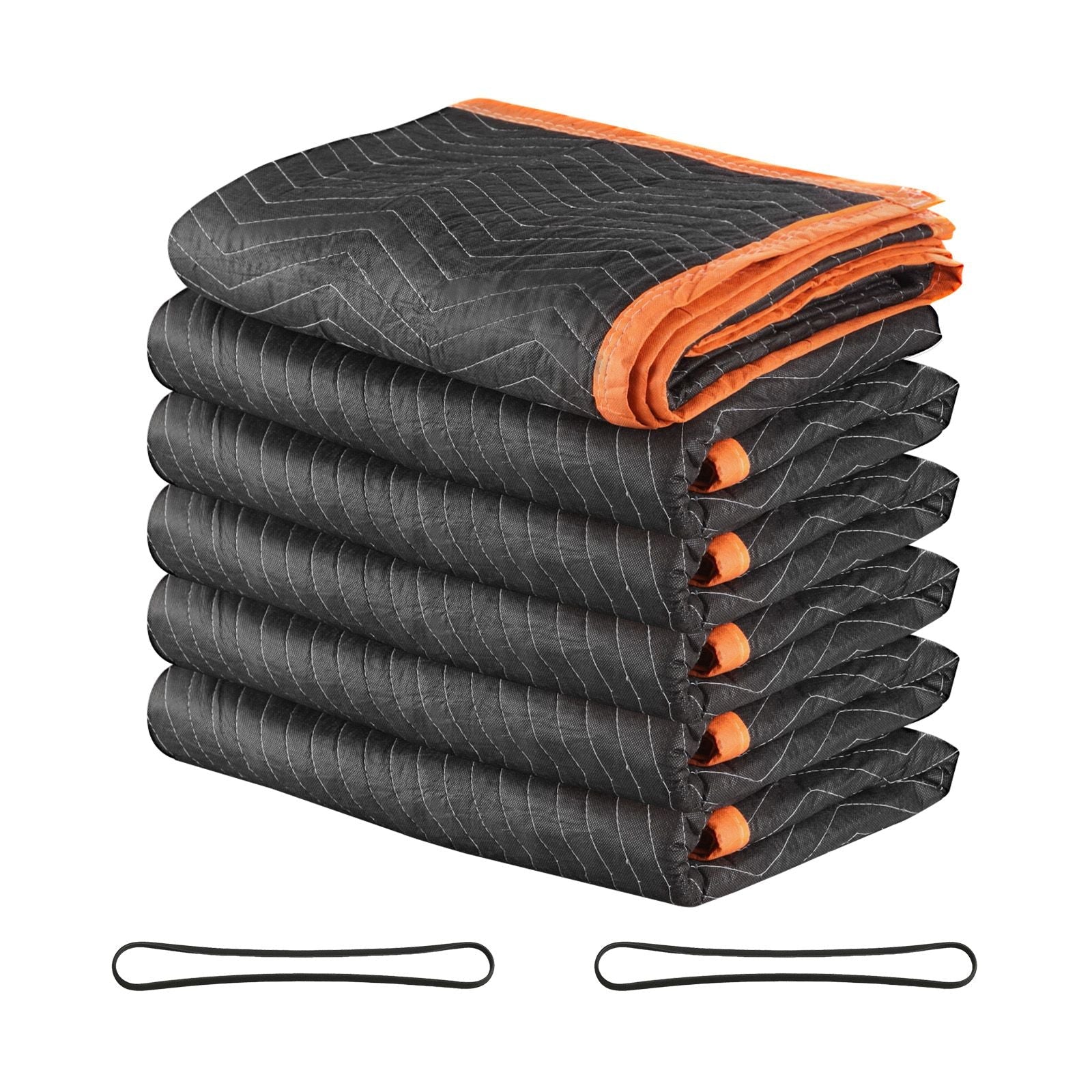 Moving Blankets 6 Pcs, 80 x 72 in (35 lbs/dz) Large Packing Blankets with Cotton Filling, Heavy Duty Nonwoven Fabric Padded Moving Blanket for Shipping, Wrapping, Protecting Furniture - DelightsDownSouth