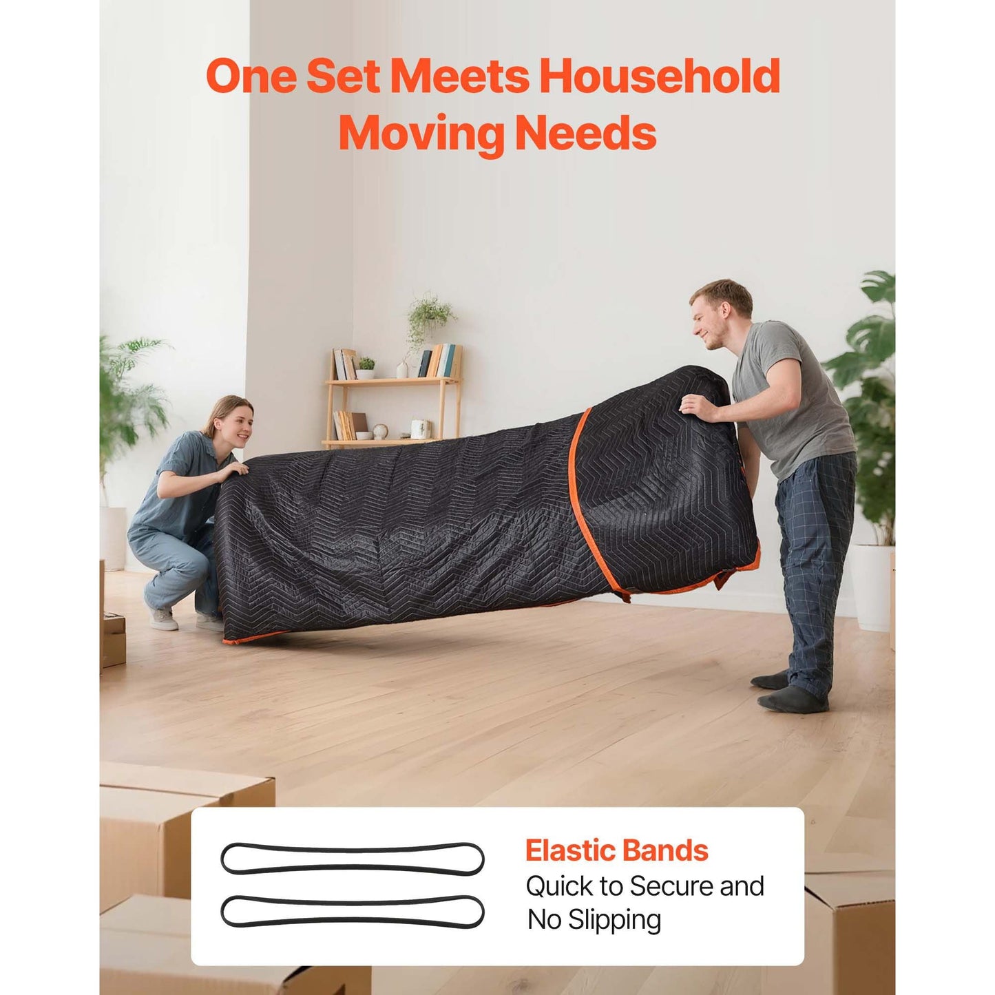 Moving Blankets 6 Pcs, 80 x 72 in (35 lbs/dz) Large Packing Blankets with Cotton Filling, Heavy Duty Nonwoven Fabric Padded Moving Blanket for Shipping, Wrapping, Protecting Furniture - DelightsDownSouth