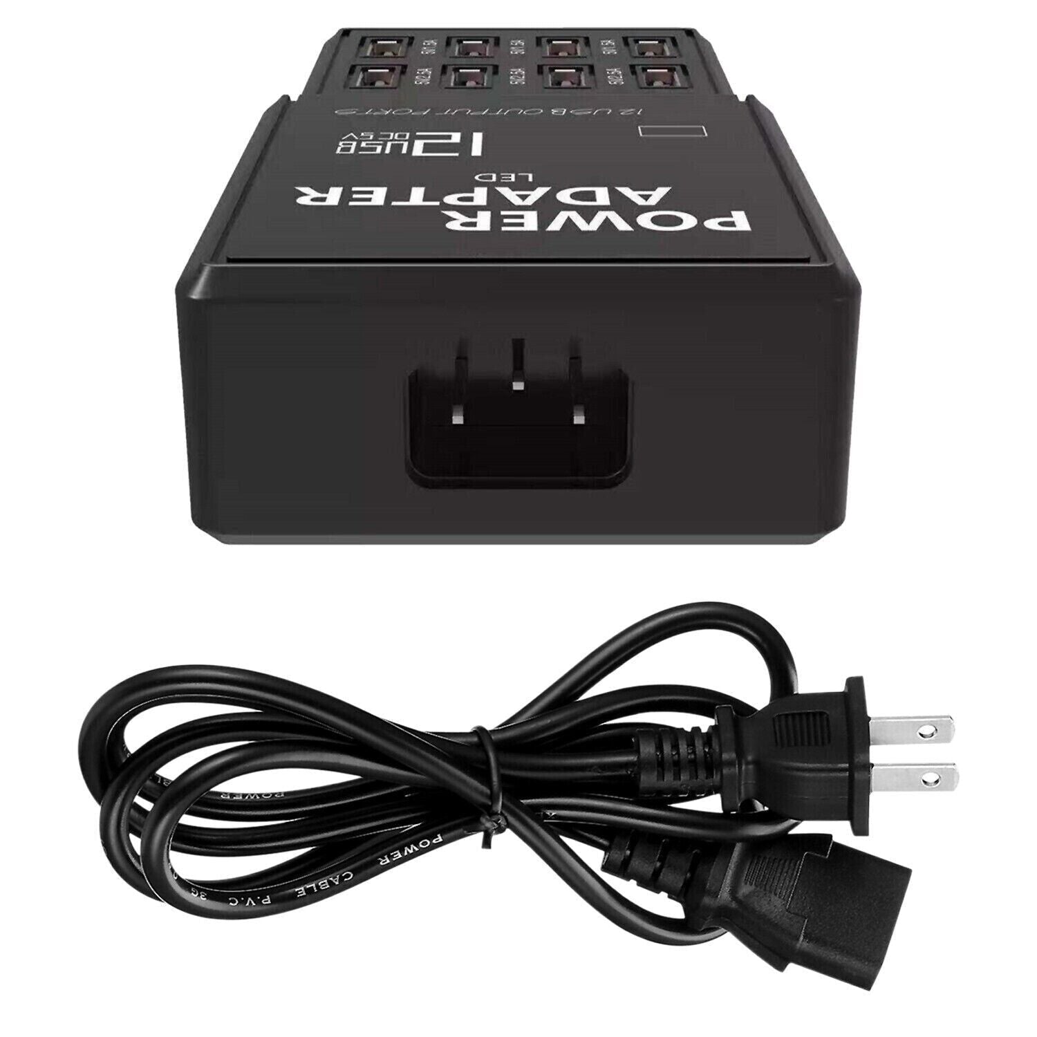 Multi 12 Port USB Charging Station Hub Desktop Wall Cell Phone Charger Organizer - DelightsDownSouth