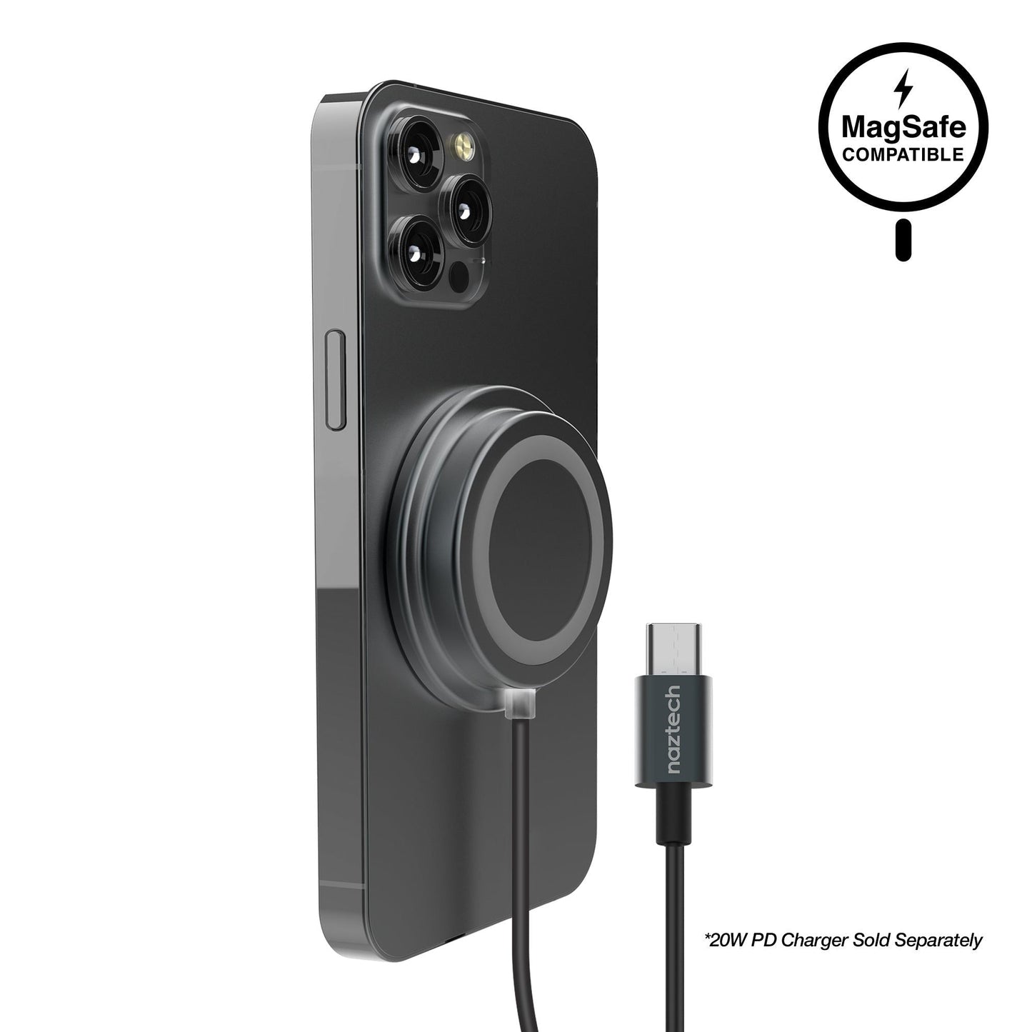 Naztech Alloy Magnetic 15W Wireless Fast Charger - DelightsDownSouth