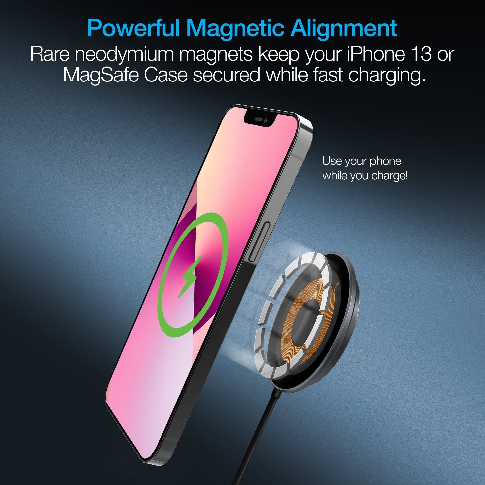 Naztech Alloy Magnetic 15W Wireless Fast Charger - DelightsDownSouth