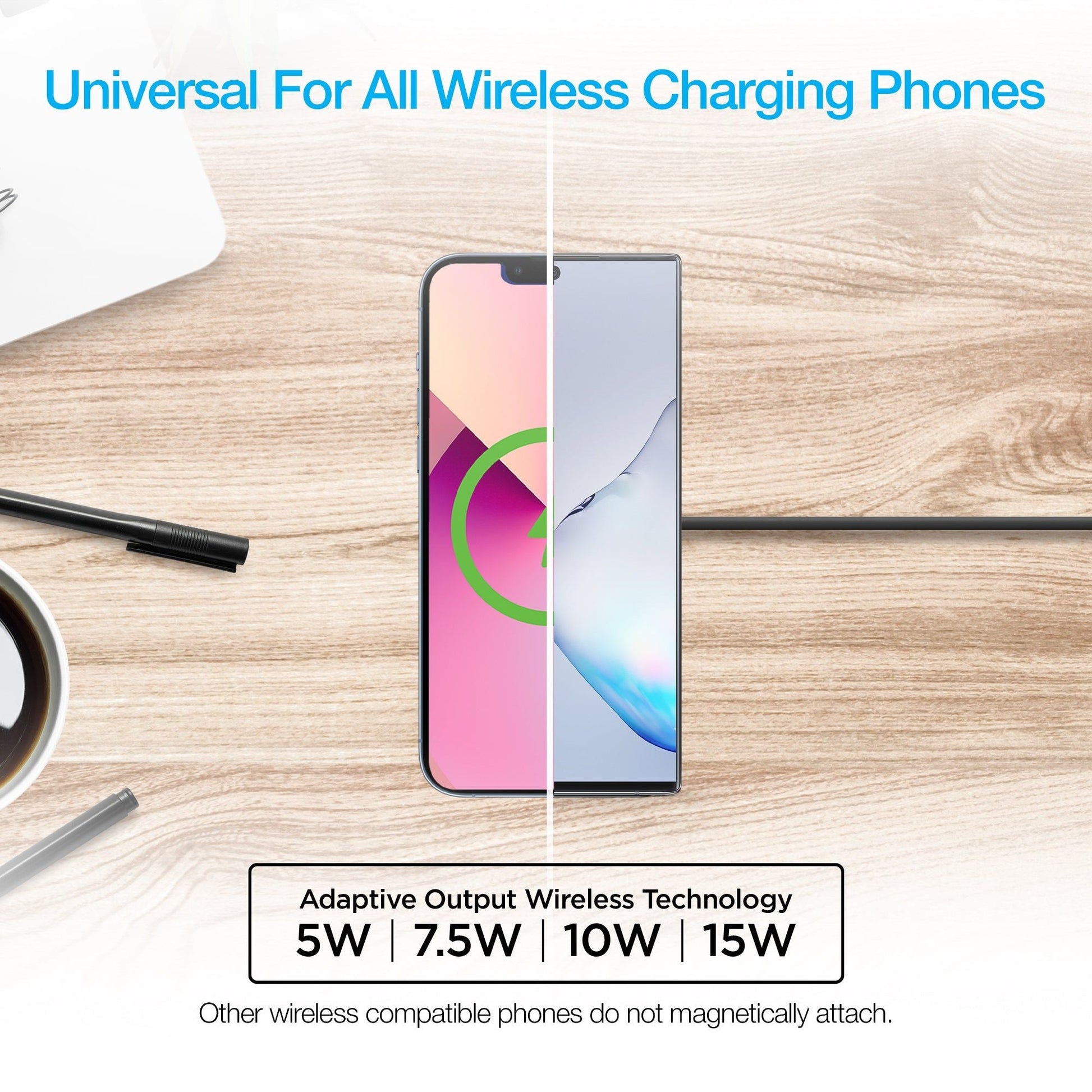 Naztech Alloy Magnetic 15W Wireless Fast Charger - DelightsDownSouth