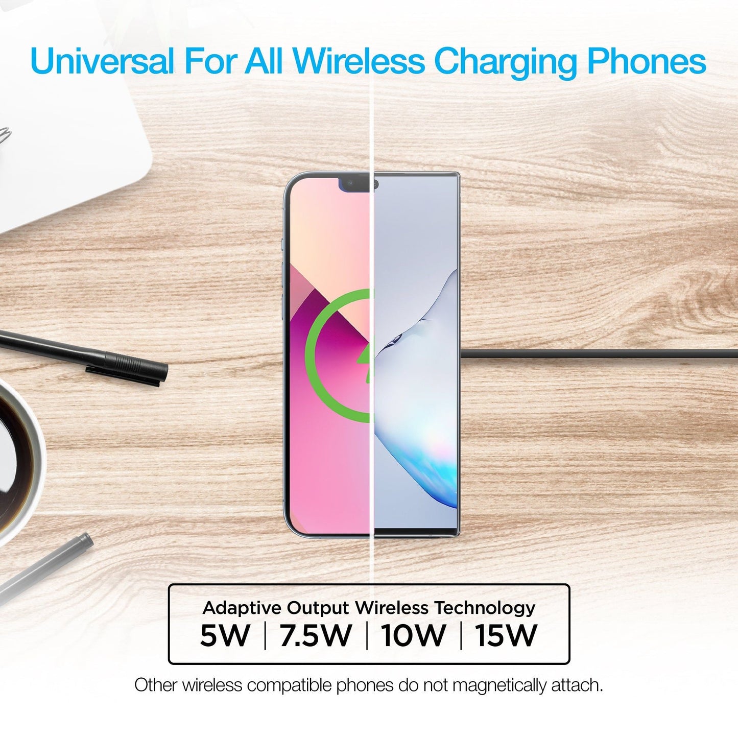 Naztech Alloy Magnetic 15W Wireless Fast Charger - DelightsDownSouth