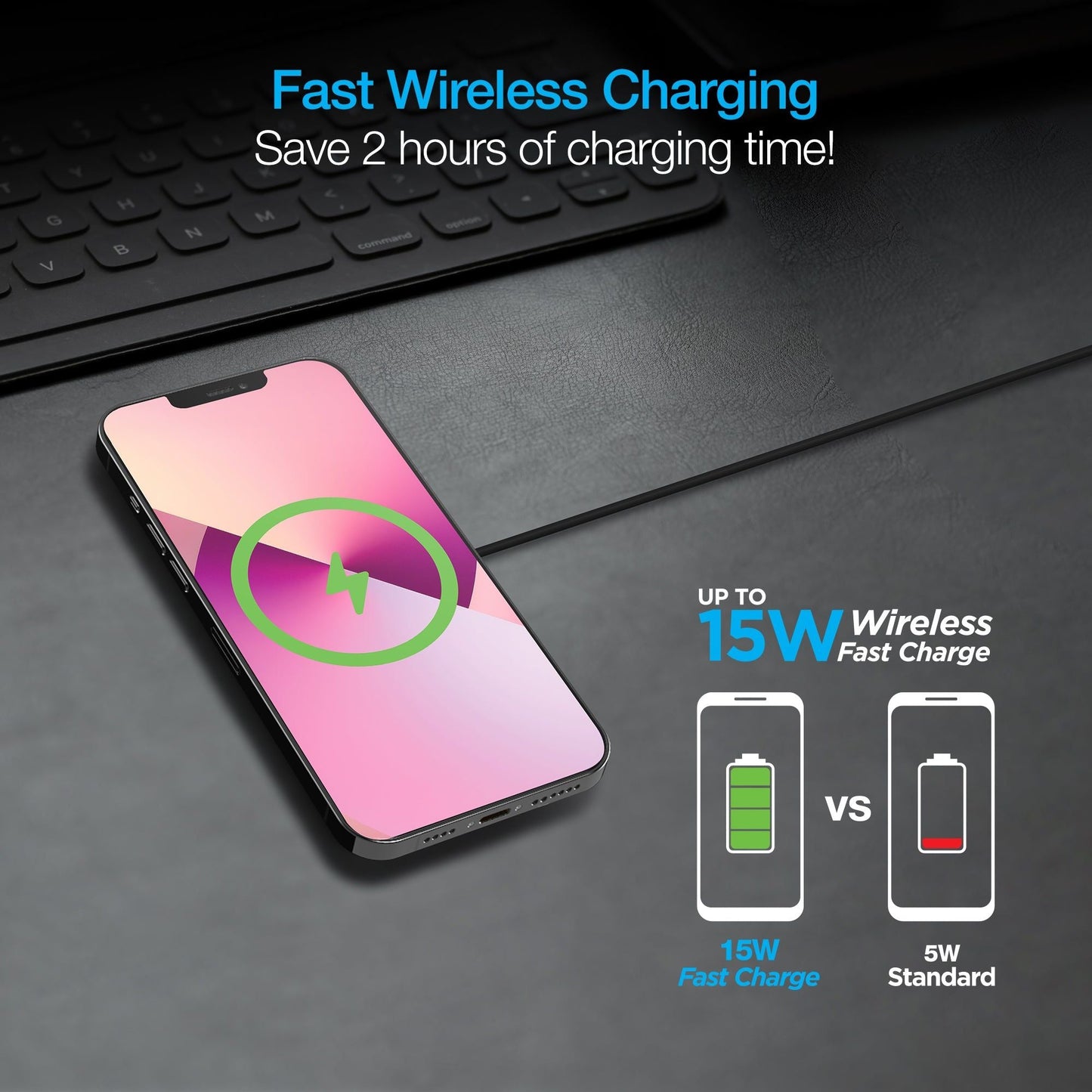 Naztech Alloy Magnetic 15W Wireless Fast Charger - DelightsDownSouth