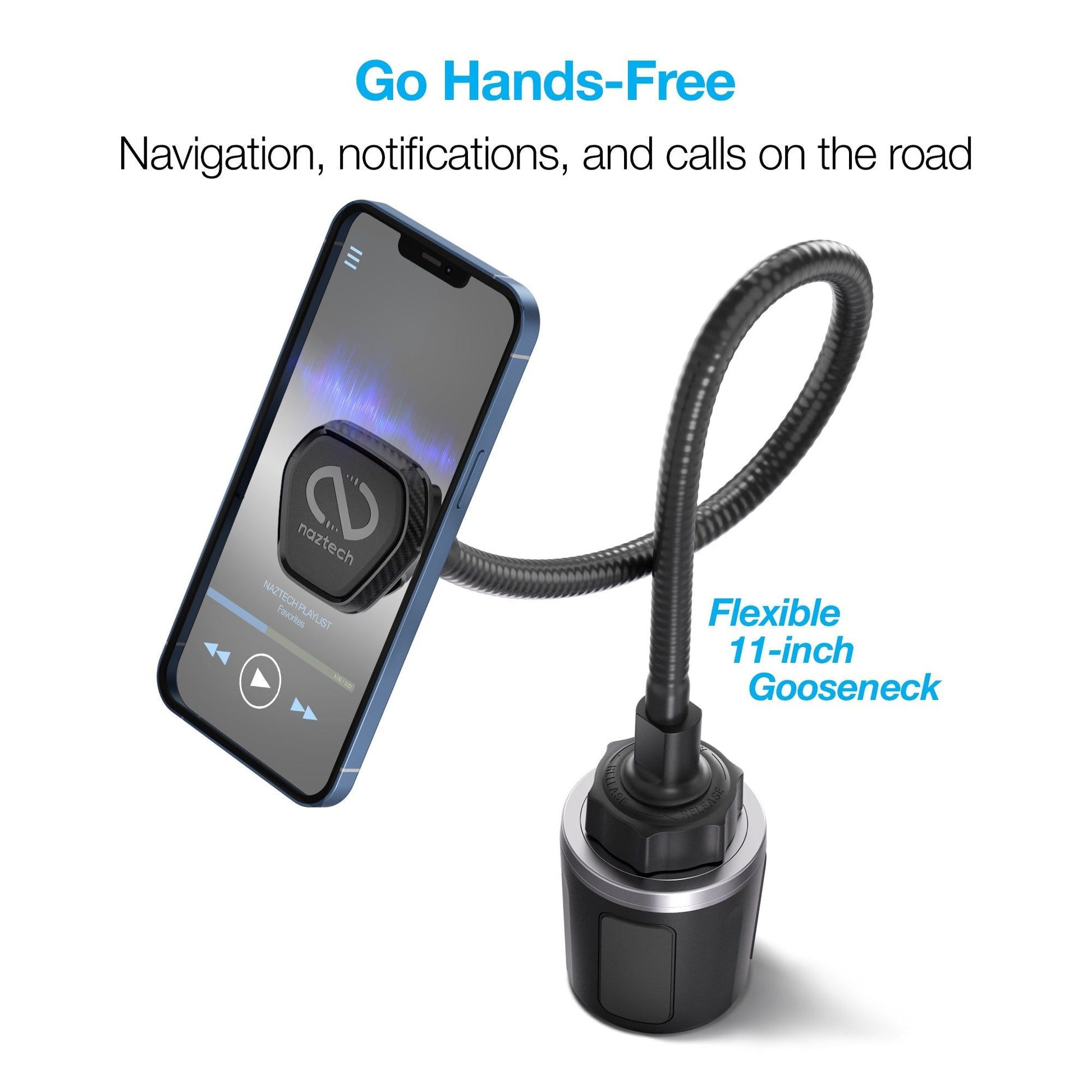 Naztech MagBuddy Elite Cup Holder XL Mount - DelightsDownSouth