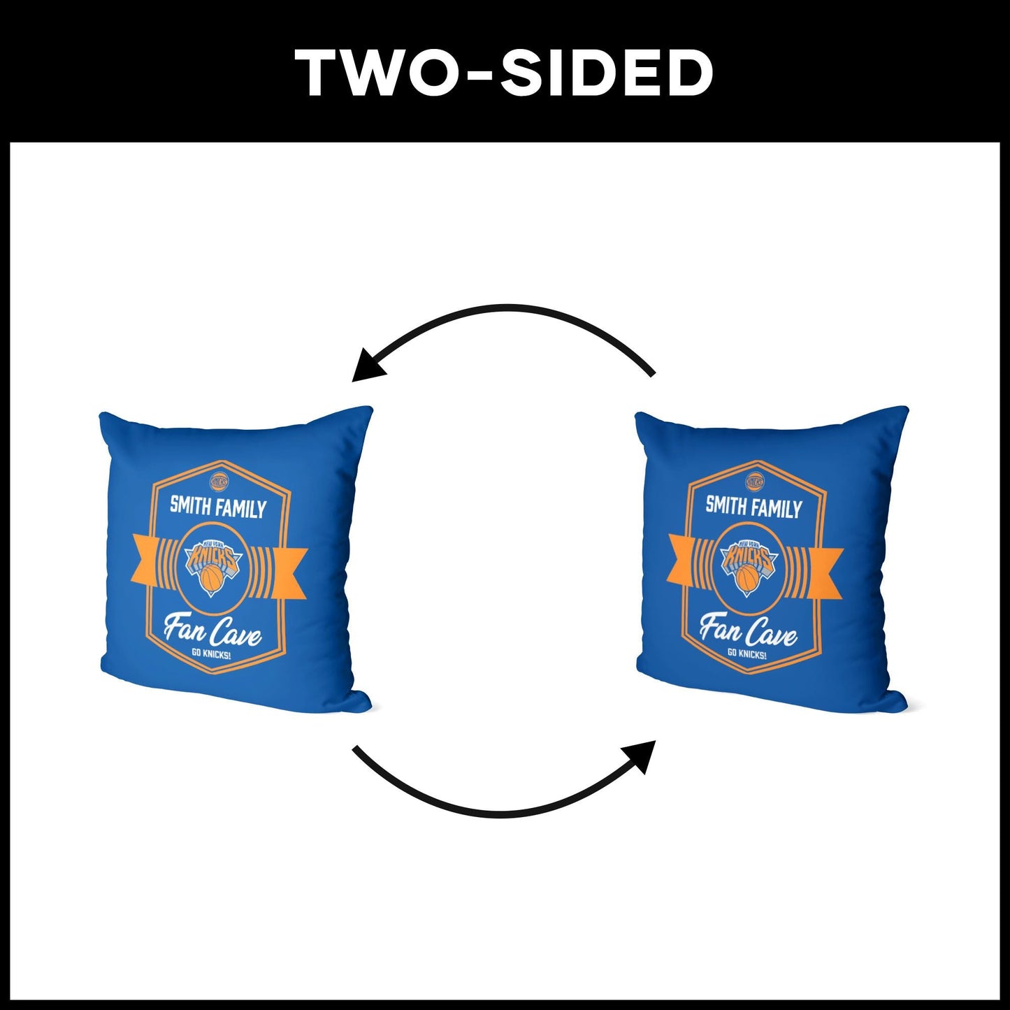 NBA New York Knicks Dominion Personalized Throw Pillow 18×18 Inches - DelightsDownSouth