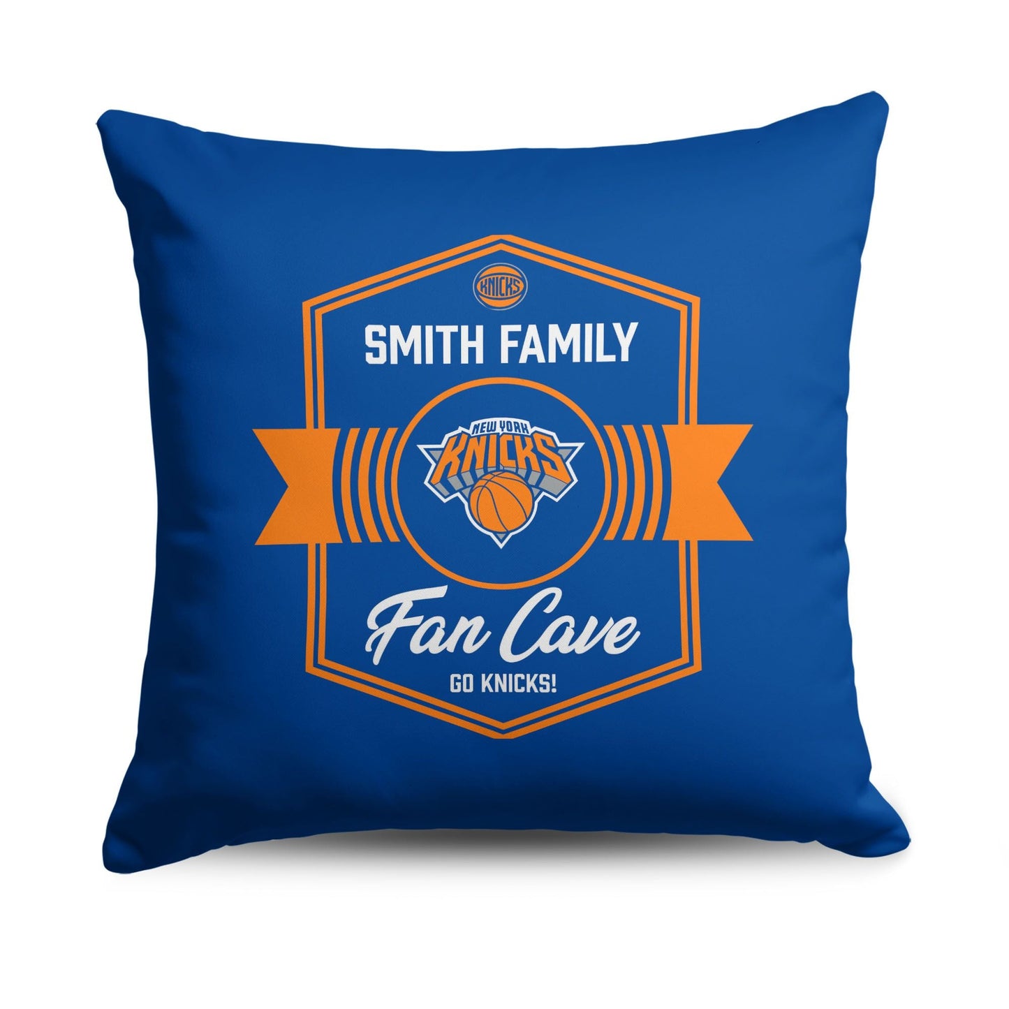 NBA New York Knicks Dominion Personalized Throw Pillow 18×18 Inches - DelightsDownSouth