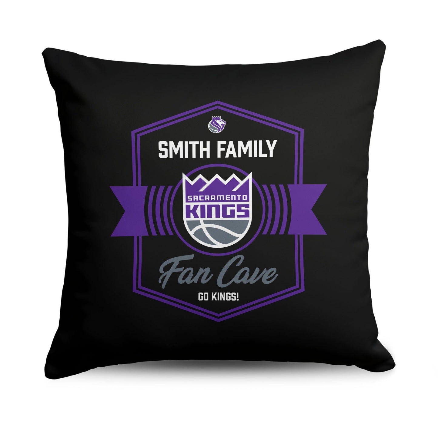 NBA Sacramento Kings Dominion Personalized Throw Pillow 18×18 Inches - DelightsDownSouth
