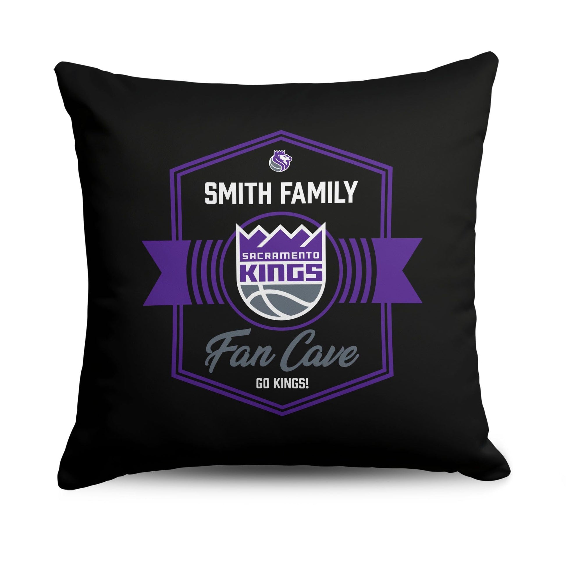 NBA Sacramento Kings Dominion Personalized Throw Pillow 18×18 Inches - DelightsDownSouth