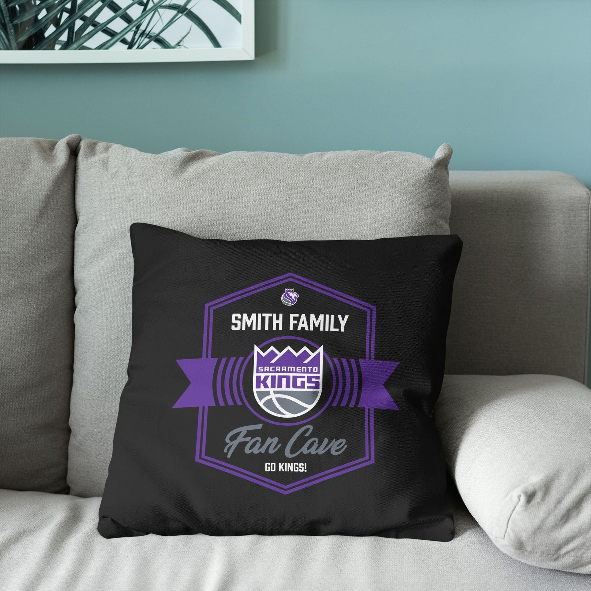 NBA Sacramento Kings Dominion Personalized Throw Pillow 18×18 Inches - DelightsDownSouth