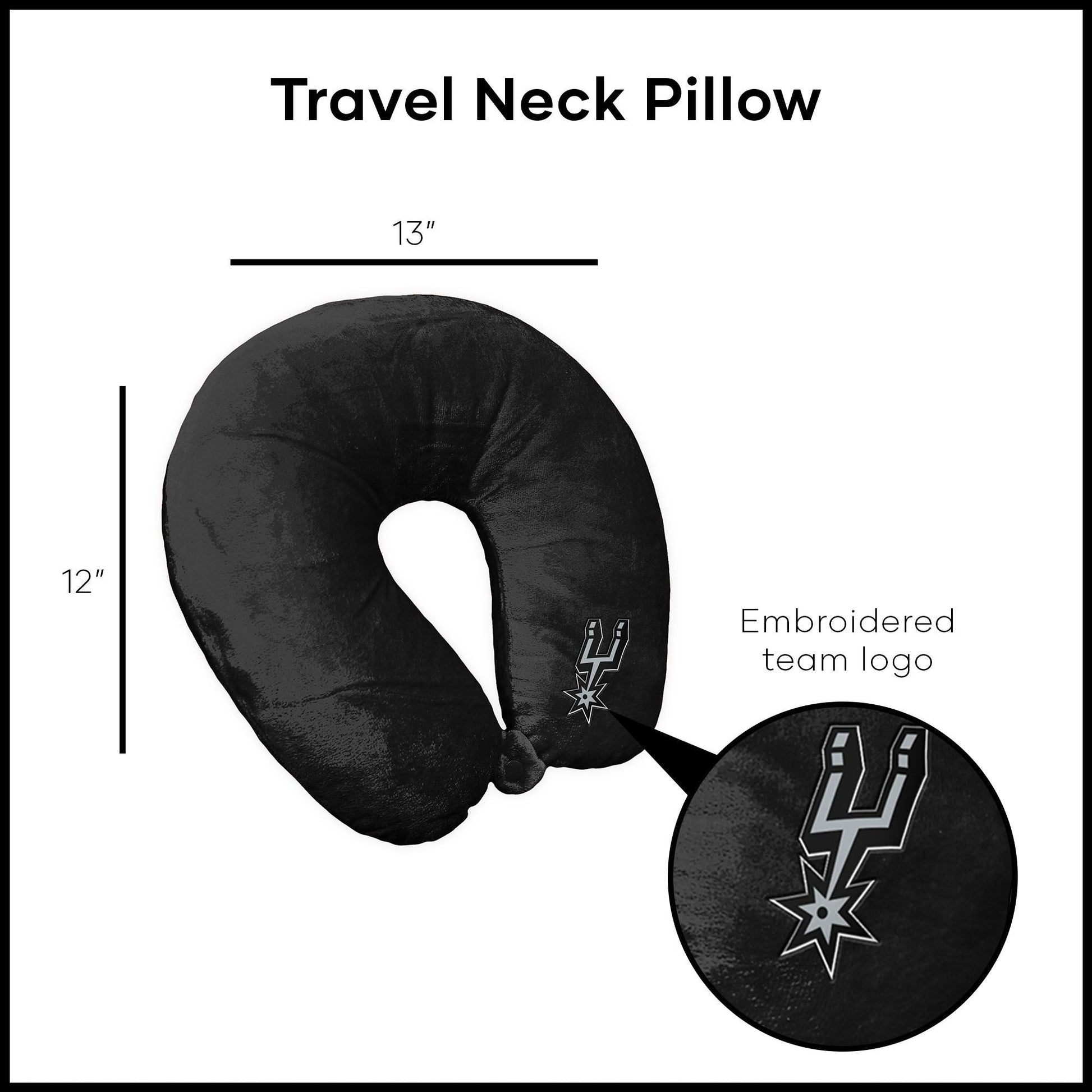 NBA San Antonio Spurs Applique Neck Pillow 12x13 Inches - DelightsDownSouth