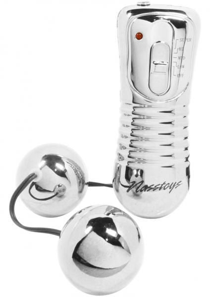 Nen Wa Balls Waterproof Vibrating Balls - Silver - DelightsDownSouth