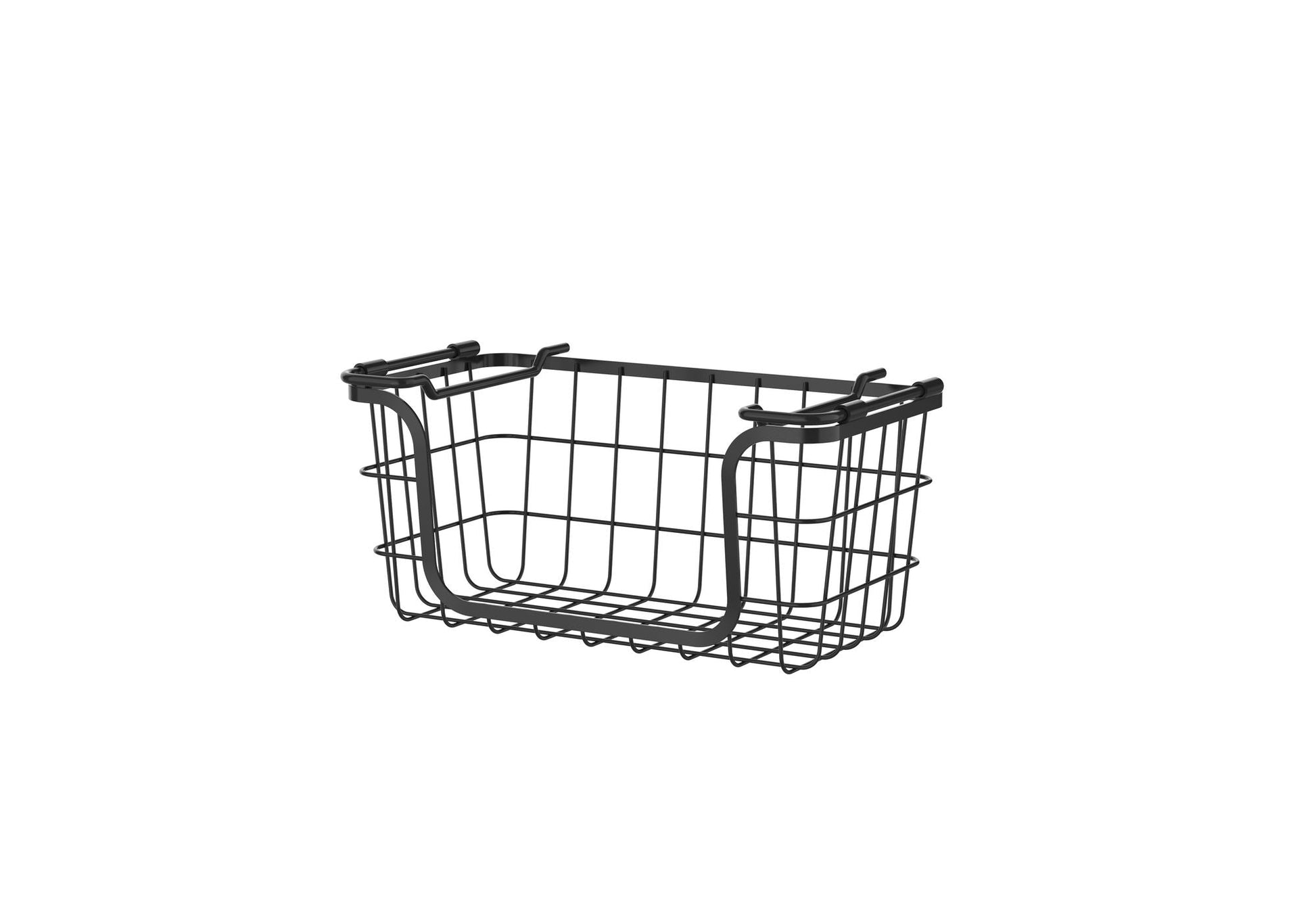 Oceanstar Stackable Metal Wire Storage Basket Set for Pantry, Countertop, Kitchen or Bathroom – Black, Set of 3 - DelightsDownSouth
